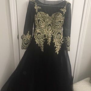 Beaded black gown